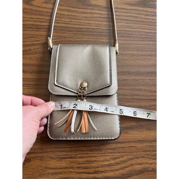 Crossbody bag with tassels and clear cell phone pouch - Picture 6 of 10